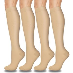 Aoliks Compression Socks for Women & Men 4 Pairs, Best Support for Nurses Running Travel (Small)