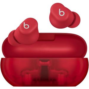Beats Solo Buds - Wireless Bluetooth Earbuds | 18 Hours of Battery Life | Apple & Android Compatibility | Built-in Microphone - Transparent Red