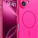 3 x Magnetic for iPhone 17 Case, [Matte Solid Color] [Full Camera Protection] Protective Case for iPhone 17 - Hot Pink