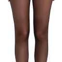 2 Pairs Open Crotch Sheer Tights for Women - 20D Control Top Soft Crotchless Pantyhose with Reinforced Toes（Nude-L）