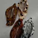 4 PCS Large Flat Hair Clips for Women Girls, French Concord Lay Down Flat Claw Clips for Thick Thin Hair, Comfortable Curved Clip, Stylish Tortoiseshell Strong Hold Hair Accessories, Leopard