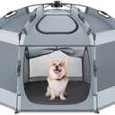 Babepai Pop Up Playpen for Babies  55.1"Wide 36.6"Height Portable Baby Beach Tent  Indoor & Outdoor Play Yard, Foldable, Lightweight & with Travel Bag  Grey