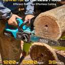 SEESII Battery Chainsaw Cordless 12-inch with 2×4000mAh Batteries