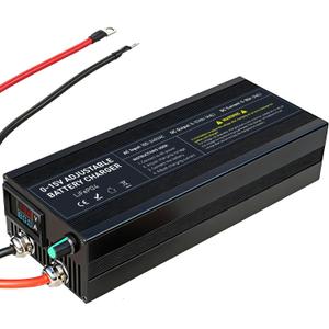 14.6V 80A Lithium Iron Phosphate Battery lfp Charger, 0-80 A Adjustable Current,Fast Charging, Interface Ring Terminal Used for 12V LiFePO4 Batteries.