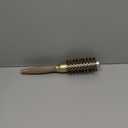 Round Brush with Boar Bristles, 1 inch Barrel, Nano Thermal Ceramic Ionic Tech for Straightening and Blow Drying, Gold