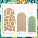 Safari Party Arch Backdrop Cover Set of 3 Khaki Arch Covers Spandex Stretch Backdrop Stand 4ft, 5ft, 6ft for Wedding Birthday Banquet Ceremony Decoration