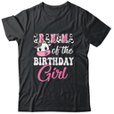 Grandma of The Birthday Girl Farm Cow 1St Birthday Girl T-Shirt M