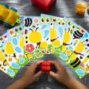 16 Pcs Make a Face Bees Stickers,DIY Your Own Cute Bee Stickers, DIY Party Favor,Classroom Rewards, Teacher Reward,Gift for Kids
