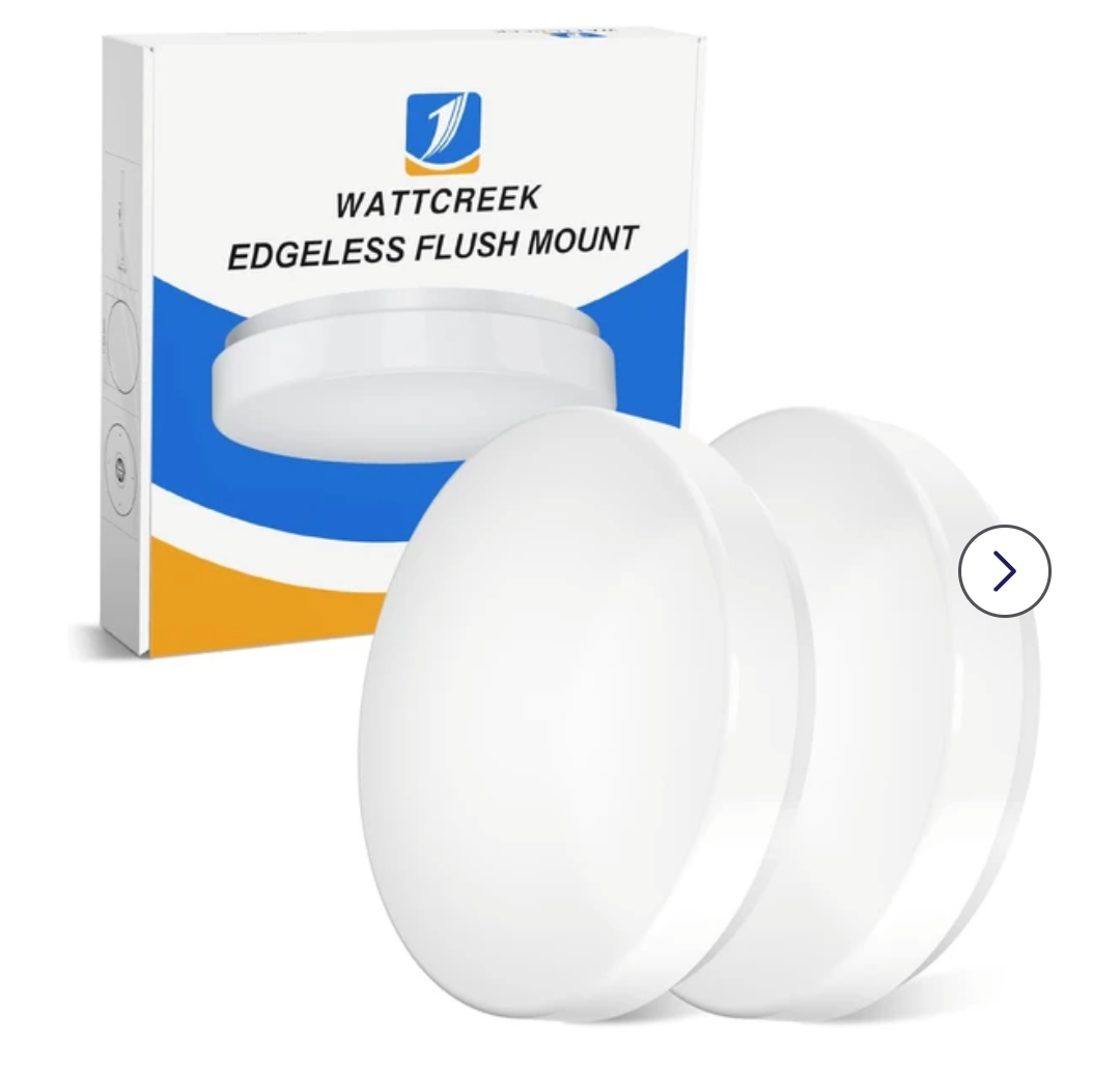 WATTCREEK LED Ceiling Light - 24W Flush Mount Ceiling Light - 12 inch 5 Color Temperatures Adjustable Round Ceiling Light Fixture for Hallway, Kitchen, Bathroom, Living Room by ETL (1 pack)