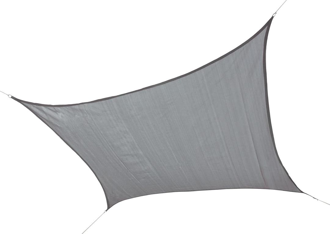 ShelterLogic 16' x 16' Outdoor Heavyweight Square Sun Shade Sail, Gray