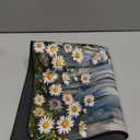 Poceacles Stove Top Cover for Electric Stove, Stove Mat for Glass Stove Top, Heat Resistant Oil Resistant Cooktop Protector Cover for Kitchen Decor, Daisy Butterfly Wood Grain Grey