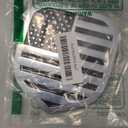 Zhizhong Front Grille Emblem, American Flag Badge Compatible with 2013-2018 RAM 1500 2500 3500 (Silver)