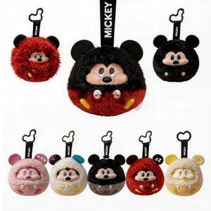 MINISO Disney Mickey Interesting Collisions Series Blind Box, Disney Mickey Vinyl Plush Pendant Surprise Box Bag Charm Figure Model Random Design Collectible Toy for Home Decor Birthday Gifts (Single)