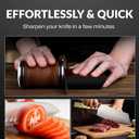 4 Angles High Carbon Stainless Steel Rolling Knife Sharpener with 400, 1000 & 3000 Replacement Discs - Blunt Knife Sharpening Kit with 12, 15, 20, and 25 Sharpening for Kitchen & Chef's Knives