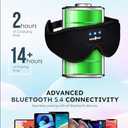 MUSICOZY Sleep Headphones, Bluetooth 5.4 Sleep Mask Headband Headphones Sleeping Eye Mask, Wireless Music Earbuds Earphones with HD Stereo Speakers for Side Sleepers, Cool Gadgets Unique Gift (Black)