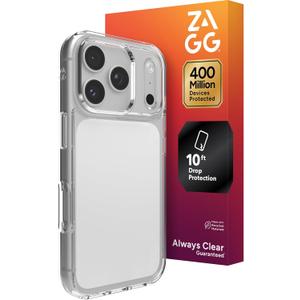 ZAGG Crystal Palace Lite Case for iPhone 17 Pro - Clear, Drop Protection (10ft/3m), Ultra-Slim & Lightweight, Sleek & Minimalistic Phone Case with Transparent Design, Anti-Yellowing Technology