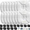 24 Pcs Cat Water Fountain Replacement Filters-12 Pack Cat Fountain Filters with 12 Pack Sponges, Enhanced Compatibility Pet Fountain Filter Fit for 95oz/2.8L 135oz/4L 67oz/2L Pet Drinking Fountain