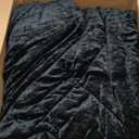 EXQ Home Fluffy Comforter Set King Size - Super Soft Faux Fur Stripe Jacquard Comforter 3 Pieces, Black Fleece Bedding Set,Winter Warm Bed Set,1 Comforter with 2 Pillowcases
