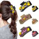 6 Pcs Softball Hair Claw Clips, Softball Gifts for Team Rectangle Claw Clip Non-slip Baseball Hair Clip Cute Sports Hair Accessories for Women Thick & Thin Hair