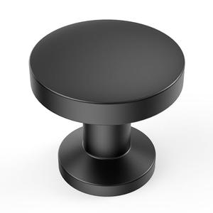 Coinkoly 8 Pack 1-1/5Inch(30mm) Cabinet Knobs Black Matte Kitchen Cabinet Knobs for Dresser Kitchen Drawers Pulls Black Hardware for Cabinets