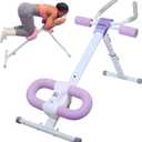 Ab Workout Equipment Abdominal Trainer, Adjustable Ab Machine at Home Gym, Foldable Abdominal Exercise Machine, Core & Ab Trainer Machine for Stomach Workout (PURPLE)