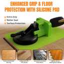 Floor Gap Fix Tool Kit with Suction Cup & Rubber Mallet, Floating Floor Repair Tool for Laminate, LVP & Engineered Wood, Includes Silicone Pad for Textured Surfaces