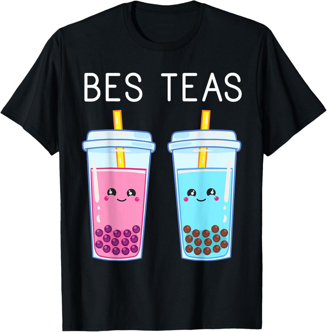 Bubble Tea Boba Tapioca Beads Milk Drink Kawaii Friend T-Shirt, Size S