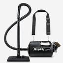 Simplicity Vacuums Handheld Canister Vacuum with Carry Strap for Hard Floors and Rugs, Car Detailing Vacuum Cleaner, S100 Black
