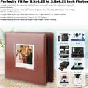256 Pockets Photo Album for Polaroid 600 Itype Pictures, Large Photo Album for Polaroid i-Type, 600, SX-70 Instant Photos, Picture Book Capacity 256 Photos for Fujifilm Wide Instant Camera, Brown
