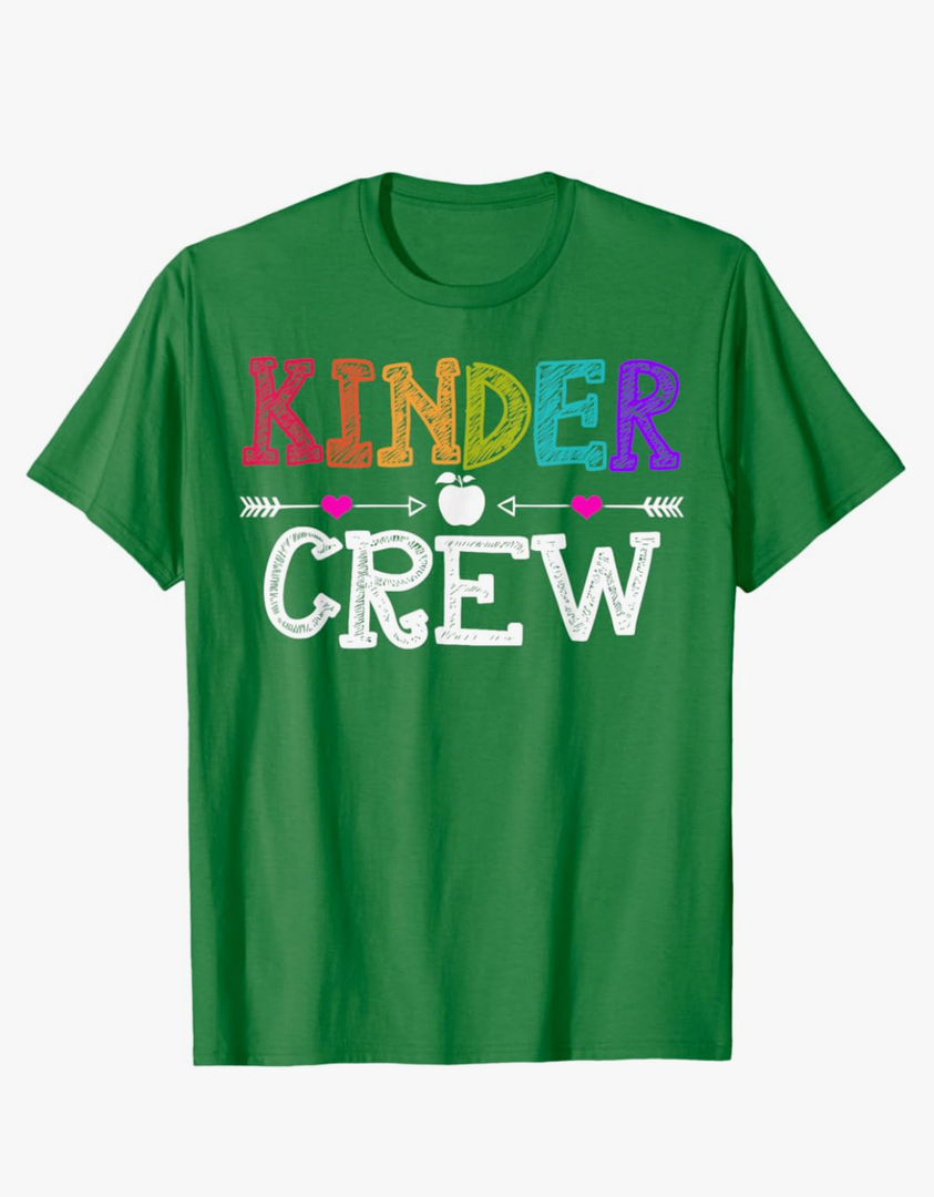 Kinder Crew Funny Kindergarten Teacher 1st Day of School T-Shirt XL