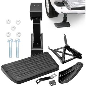 Rear Bed Step Retractable Bed Step Bumper Step for Toyota Tundra 2014 2015 2016 2017 2018 2019 2020 2021 Truck Bed Step,Folding Rear Bumper Tailgate Step Replace# PT392-34140,75316-01A