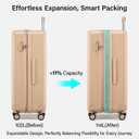 Hanke Expandable 28 Inch Luggage with Spinner Wheels, Hardside Large Suitcase, All-PC Hard Shell Checked Luggage, TSA Lock, Durable Checked-Large (Cuba Sand, 114L)