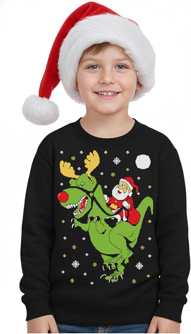 Tstars I've Been Naughty Sweatshirt Toddler Kids Ugly Christmas Sweater Style (3T)