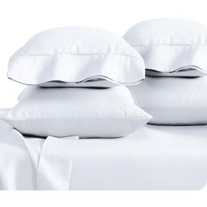 Bare Home Microfiber Bulk Pillow Cases - Standard/Queen Size Set of 4 - Cooling Pillowcases - Double Brushed - White Pillowcases 4 Pack - Easy Care (Standard - 4 Pack, White)