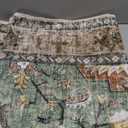 Area Rugs 5'x7' Washable Non-Slip, Floral Vintage Distress Print Pattern Medallion Carpet for Living Room Bedroom Dining Room, Brick Red Rust Neutral Brown Burnt Orange Green