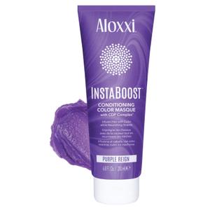 ALOXXI InstaBoost Color Depositing Conditioning Masque (Purple Reign) - Instant Temporary Hair Color Dye - Hair Color Masque for Deep Conditioning - Paraben & Gluten-Free - Purple Reign - 6.8 Fl Oz