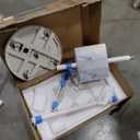 Design Small Rolling TV Cart for 24-48 Inches TV, Minimalist Modern TV Floor Stand on Wheels Fits Max VESA 200x200mm, V2 Portable Smart TV Cart, White, Master Series