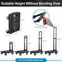 Folding Hand Truck Lightweight Hand Truck Dolly Foldable,Luggage cart with 4 Rotate Wheels, Utility Cart with Adjustable Handle,Collapsible Dolly for Moving
