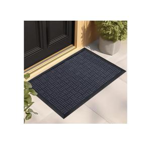 Mibao Front Door Mat, Heavy Duty Durable Welcome Mat for Outdoor Indoor, Dirt Trapper Waterproof Super Absorbent Door Mat for Entryway Outside Patio Porch, 47" x 24", Navy
