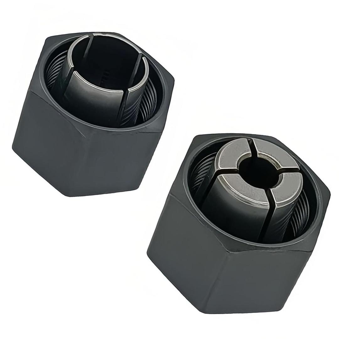 (1/2-inch) 12.7mm and1/4-inch 6.35mm Collet Chuck and Nut Replace for Dewalt 326286-04 DW6212 DW6214 DW618 Router Hitachi 323-293, Bosch 2610906283 Skil 2823121001