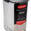 Rubbermaid Brilliance 16-Cup Airtight Food Storage Container with Lid Clear/Grey - optimal for pantry organization flour sugar and food storage