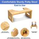 Toilet Stool,7 Inches H Foldable Bamboo Squat Poop Stool for Children Adults Seniors,Easy to Use,Sturdy Potty Stool for Bathroom Toilet.