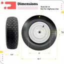 2-Pack 16 x 6.50-8 Riding Lawn Mower Tire with Rim, 3/4" or 5/8'' Bushing, 16 Inch Tire Assembly for Garden Tractor.3"-6''Offset Hub. (16 x 6.5-8 Tube Type,3" Offset Hub,Fit Most John Deere)
