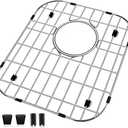 Sink Bottom Grid Sink Protector for Kitchen Sink Stainless Steel Farmhouse Metal Sink Rack (1 Pack, 12-5/8"L x 14-9/16"W)