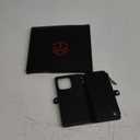 Defencase Compatible with iPhone 16 Pro Case Wallet with RFID Blocking Card Holder for Women Men, Soft PU Leather Magnetic Snap Flip Zipper Strap Wallet Phone Case Fit for iPhone 16 Pro 6.3", Black