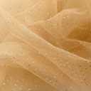 1 Pc First Communion Decorations Gauze 10 ft Table Runner Glitter Metallic Foil Sheer Tulle Chiffon Cheesecloth Sequin Table Runner for Wedding Party Anniversary Birthday (Gold)