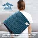17x33 Heating Pad for Pain Relief | Ultra-Soft Microplush Fabric | 6 Adjustable Heat Settings (Moist & Dry) | Safe 2-Hour Auto Shut-Off | Perfect for Back, Neck, Shoulders | Great Gift Idea
