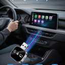 2026 Upgraded 3-in-1 Wireless CarPlay Adapter for iPhone & Android Auto, 5.8G WiFi No-Lag Dongle, Wired to Wireless Converter with Mirror Link 4K Streaming, Fits 98% Cars (USB-A/C)
