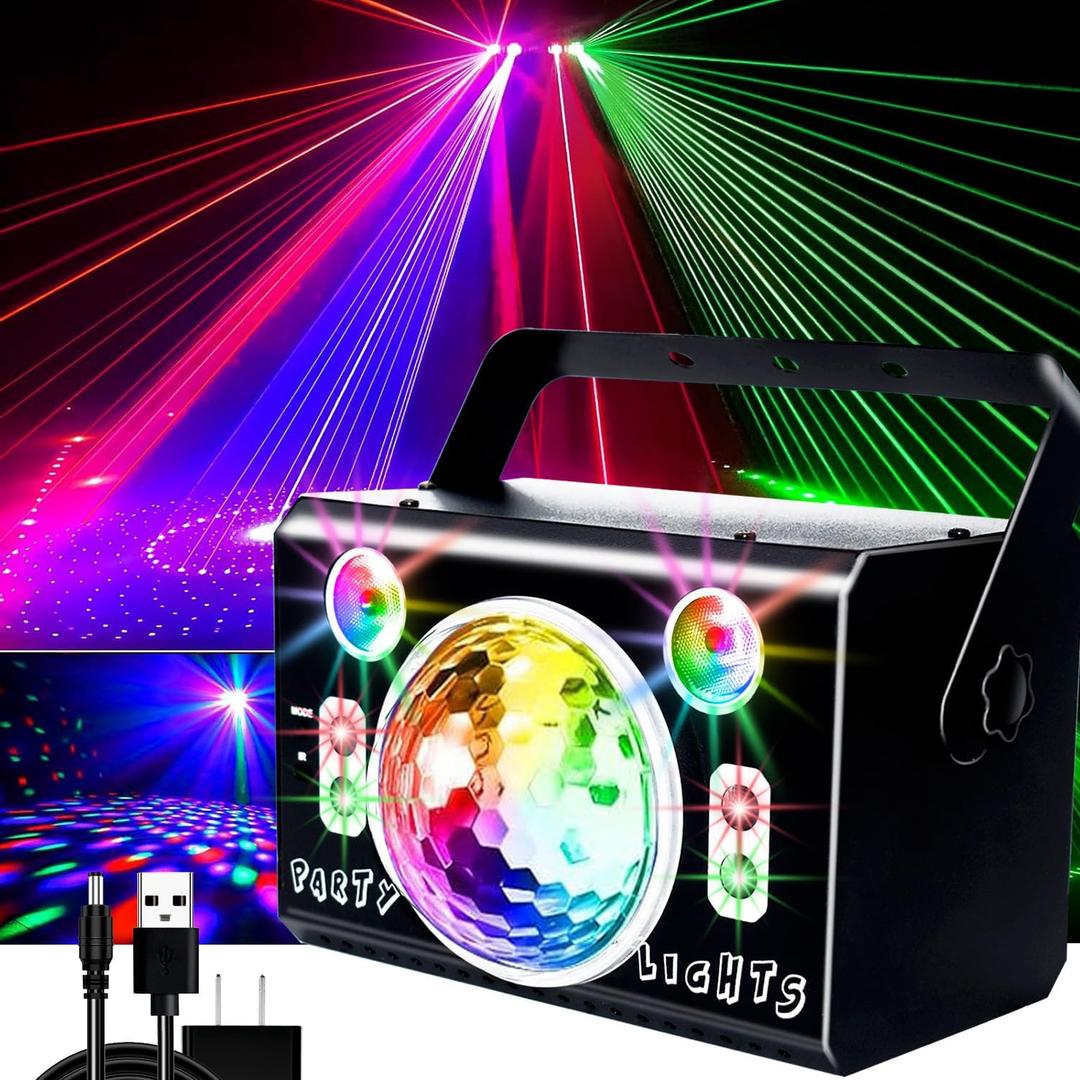 Dj Disco Light Parties LED Disco Ball Light Strobe Lights Projector Sound Activated Remote