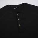 Year In Year Out Big and Tall Henley Shirts for Men Cotton Long Sleeve T Shirts for Men from 2XL(T) to 6XL(T) (Black, XXXL)